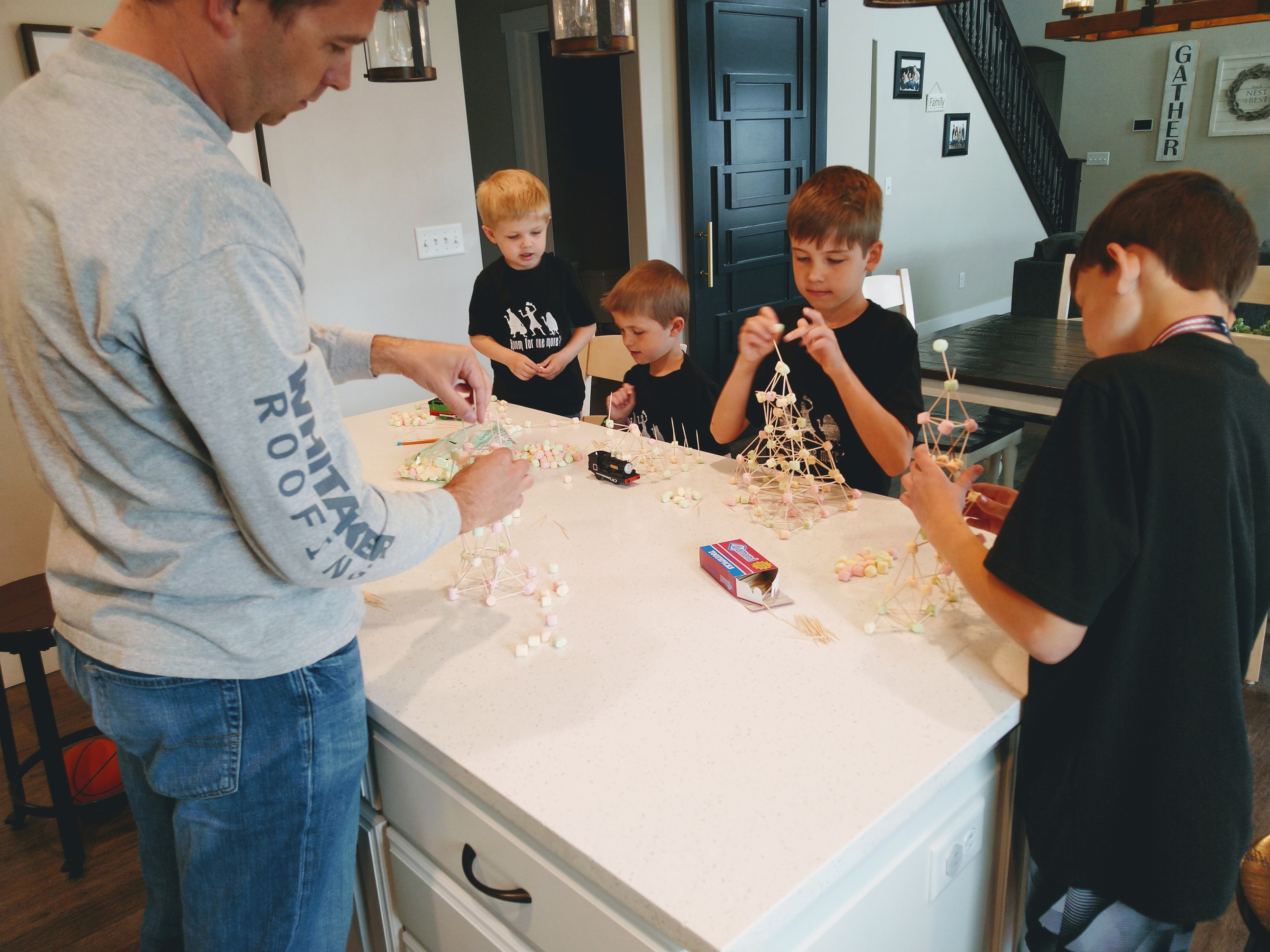 marshmallow toothpick tower science experiment